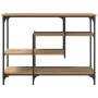 Mesa de Consola Roble Artesanal 100x35x75 cm Madera Elaborada y Acero de , Mesas auxiliares - Ref: Foro24-863560, Precio: 79,...