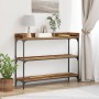 Mesa de Consola de Madera Vieja 100x30x80 cm de Madera Ingenierizada y Acero de , Mesas auxiliares - Ref: Foro24-863567, Prec...