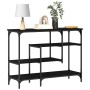 Mesa Consola Negra de Roble 100x35x75 cm de Madera Engineered y Acero de , Mesas auxiliares - Ref: Foro24-863561, Precio: 82,...
