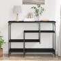 Mesa Consola Negra de Roble 100x35x75 cm de Madera Engineered y Acero de , Mesas auxiliares - Ref: Foro24-863561, Precio: 82,...