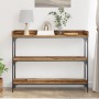 Mesa de Consola de Madera Vieja 100x30x80 cm de Madera Ingenierizada y Acero de , Mesas auxiliares - Ref: Foro24-863567, Prec...