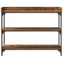 Mesa de Consola de Madera Vieja 100x30x80 cm de Madera Ingenierizada y Acero de , Mesas auxiliares - Ref: Foro24-863567, Prec...