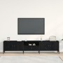 mueble de TV con cajón negro de roble 200x25x44 cm de madera elaborada by , TV Furniture - Ref: Foro24-863677, Price: 132,54 ...