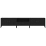 mueble de TV con cajón negro de roble 200x25x44 cm de madera elaborada by , TV Furniture - Ref: Foro24-863677, Price: 132,54 ...