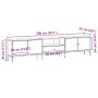 mueble de TV con cajón negro de roble 200x25x44 cm de madera elaborada by , TV Furniture - Ref: Foro24-863677, Price: 132,54 ...