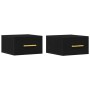 Mesitas de Noche 2 pcs Montadas en la Pared de Roble Negro 35x35x20 cm von , Schließfächer und Lagerschränke - Ref: Foro24-86...