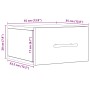 Mesitas de Noche 2 pcs Montadas en la Pared de Roble Negro 35x35x20 cm von , Schließfächer und Lagerschränke - Ref: Foro24-86...