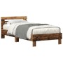 Marco de Cama con Luces LED Madera Vieja 90x200 cm Madera Compensada by , Beds and slatted bases - Ref: Foro24-863795, Price:...