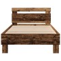 Marco de Cama con Luces LED Madera Vieja 90x200 cm Madera Compensada by , Beds and slatted bases - Ref: Foro24-863795, Price:...