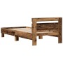 Marco de Cama con Luces LED Madera Vieja 90x200 cm Madera Compensada by , Beds and slatted bases - Ref: Foro24-863795, Price:...