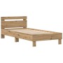 Cama con luces LED Roble Artesanal 75x190 cm Madera técnica de , Camas y somieres - Ref: Foro24-863816, Precio: 93,35 €, Desc...