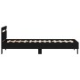 Cama con Luces LED Roble Negro 75x190 cm Madera Ingenierizada de , Camas y somieres - Ref: Foro24-863817, Precio: 98,98 €, De...