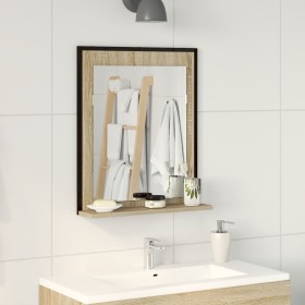 Espejo de baño con estante de roble sonoma 50x12x60 cm de madera elaborada by , bathroom vanities - Ref: Foro24-864339, Price...