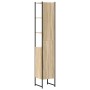 Armario de baño Roble Sonoma 33x33x185,5 cm Madera Engineered de , Tocadores de baño - Ref: Foro24-864342, Precio: 86,25 €