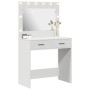 Mesa de tocador con luces LED - Blanca, 78.5 x 41 x 135 cm de , Tocadores para dormitorios - Ref: Foro24-865028, Precio: 121,...