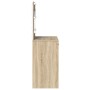 Tocador con luces LED Roble Sonoma 78.5x41x135 cm de , Tocadores para dormitorios - Ref: Foro24-865030, Precio: 117,99 €, Des...