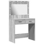 Tocador con Luces LED Gris Sonoma 78,5x41x135 cm de , Tocadores para dormitorios - Ref: Foro24-865033, Precio: 121,71 €, Desc...