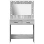 Tocador con Luces LED Gris Sonoma 78,5x41x135 cm de , Tocadores para dormitorios - Ref: Foro24-865033, Precio: 121,71 €, Desc...