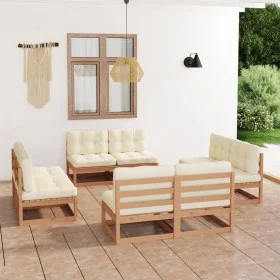 8-piece garden furniture set with solid pine wood cushions by vidaXL, Garden sets - Ref: Foro24-3076322, Price: 787,75 €, Dis...