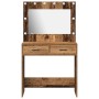 Mesa de Maquillaje con Luces LED Madera Vieja 78,5x41x135 cm de , Tocadores para dormitorios - Ref: Foro24-865035, Precio: 11...