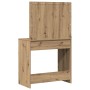 Tocador con Luces LED Roble Artesanal 78.5x41x135 cm de , Tocadores para dormitorios - Ref: Foro24-865036, Precio: 117,88 €, ...