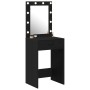 Mesa de Tocador con Luces LED Roble Negro 50x41x135 cm de , Tocadores para dormitorios - Ref: Foro24-865038, Precio: 98,63 €,...
