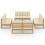 8-piece garden furniture set with solid pine wood cushions by vidaXL, Garden sets - Ref: Foro24-3076322, Price: 787,75 €, Dis...