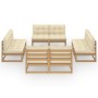8-teiliges Gartenmöbel-Set mit Kissen aus massivem Kiefernholz von vidaXL, Gartensets - Ref: Foro24-3076322, Preis: 797,69 €,...