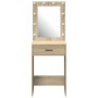 Tocador con luces LED Roble Sonoma 50x41x135 cm de , Tocadores para dormitorios - Ref: Foro24-865039, Precio: 92,94 €, Descue...