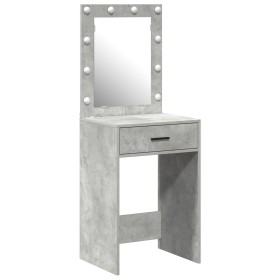 Mesa de maquillaje con luces LED en gris concreto, 50x41x135 cm by , Bedroom Dressers - Ref: Foro24-865040, Price: 93,15 €, D...