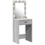 Mesa de Maquillaje con Luces LED Gris Sonoma 50x41x135 cm de , Tocadores para dormitorios - Ref: Foro24-865042, Precio: 95,54...