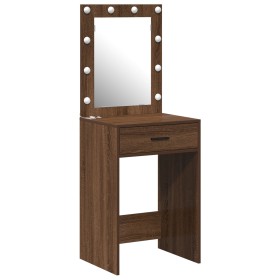 Mesa de tocador con luces LED Marrón Roble 50x41x135 cm von , Schlafzimmerkommoden - Ref: Foro24-865043, Preis: 95,63 €, Raba...