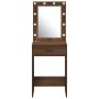 Mesa de tocador con luces LED Marrón Roble 50x41x135 cm von , Schlafzimmerkommoden - Ref: Foro24-865043, Preis: 95,63 €, Raba...