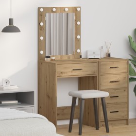 Mesa de tocador con luces LED de roble artesano 50x41x135 cm von , Schlafzimmerkommoden - Ref: Foro24-865045, Preis: 92,26 €,...
