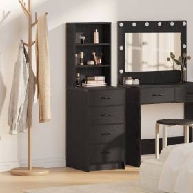 Mueble Alto Negro Roble 40x41x135 cm Madera Elaborada de , Aparadores - Ref: Foro24-865047, Precio: 98,87 €, Descuento: -5%%