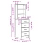 Almacén Alto Marrón Roble 40x41x135 cm Madera Ingenierizada by , Sideboards - Ref: Foro24-865052, Price: 107,18 €, Discount: %