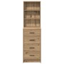 Highboard Roble Artesanal 40x41x135 cm Madera Elaborada de , Aparadores - Ref: Foro24-865054, Precio: 104,02 €, Descuento: %