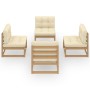 Garden furniture 4 pieces with cushions made of solid pine wood by vidaXL, Garden sets - Ref: Foro24-3076312, Price: 328,15 €...