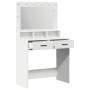 Mesa de tocador con luces LED, Blanca, 79x41x135 cm de , Tocadores para dormitorios - Ref: Foro24-865082, Precio: 123,96 €, D...