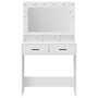 Mesa de tocador con luces LED, Blanca, 79x41x135 cm de , Tocadores para dormitorios - Ref: Foro24-865082, Precio: 123,96 €, D...