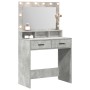 Tocador con Luces LED Gris Concreto 79x41x135 cm de , Tocadores para dormitorios - Ref: Foro24-865085, Precio: 120,21 €, Desc...