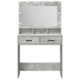 Tocador con Luces LED Gris Concreto 79x41x135 cm de , Tocadores para dormitorios - Ref: Foro24-865085, Precio: 120,21 €, Desc...