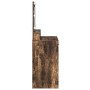 Mesa de tocador con luces LED de madera ahumada 79x41x135 cm de , Tocadores para dormitorios - Ref: Foro24-865086, Precio: 12...