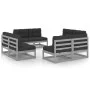 Juego de muebles de jardín 8 pzas y cojines madera pino maciza de vidaXL, Conjuntos de jardín - Ref: Foro24-3076321, Precio: ...