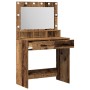 Mesita de Tocador con Luces LED de Madera Vieja 79x41x135 cm de , Tocadores para dormitorios - Ref: Foro24-865089, Precio: 12...