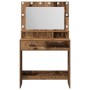 Mesita de Tocador con Luces LED de Madera Vieja 79x41x135 cm de , Tocadores para dormitorios - Ref: Foro24-865089, Precio: 12...