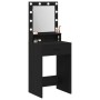 Mesa de tocador con luces LED en color roble negro 50x41x135 cm de , Tocadores para dormitorios - Ref: Foro24-865092, Precio:...