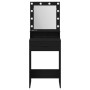 Mesa de tocador con luces LED en color roble negro 50x41x135 cm de , Tocadores para dormitorios - Ref: Foro24-865092, Precio:...