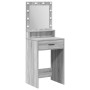 Mesa de tocador con luces LED Gris Sonoma 50x41x135 cm de , Tocadores para dormitorios - Ref: Foro24-865096, Precio: 101,46 €...
