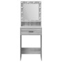 Mesa de tocador con luces LED Gris Sonoma 50x41x135 cm de , Tocadores para dormitorios - Ref: Foro24-865096, Precio: 101,46 €...